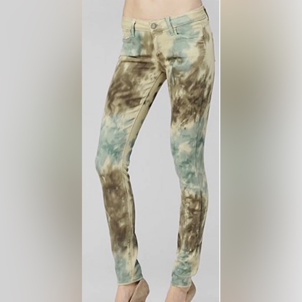 PAIGE VERDUGO ULTRA SKINNY camo tie dyed size 25